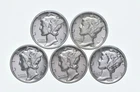 High Grade Lot 1937 1934 1939 1937 1939 Mercury Dime Collection *943