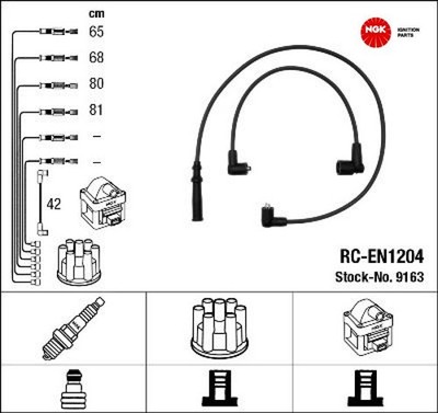 NGK 9163 Zündleitungssatz Zündkabelsatz Zündkabel für Nissan 