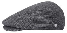 Brixton Hooligan Flat Cap - Grey / Black - New