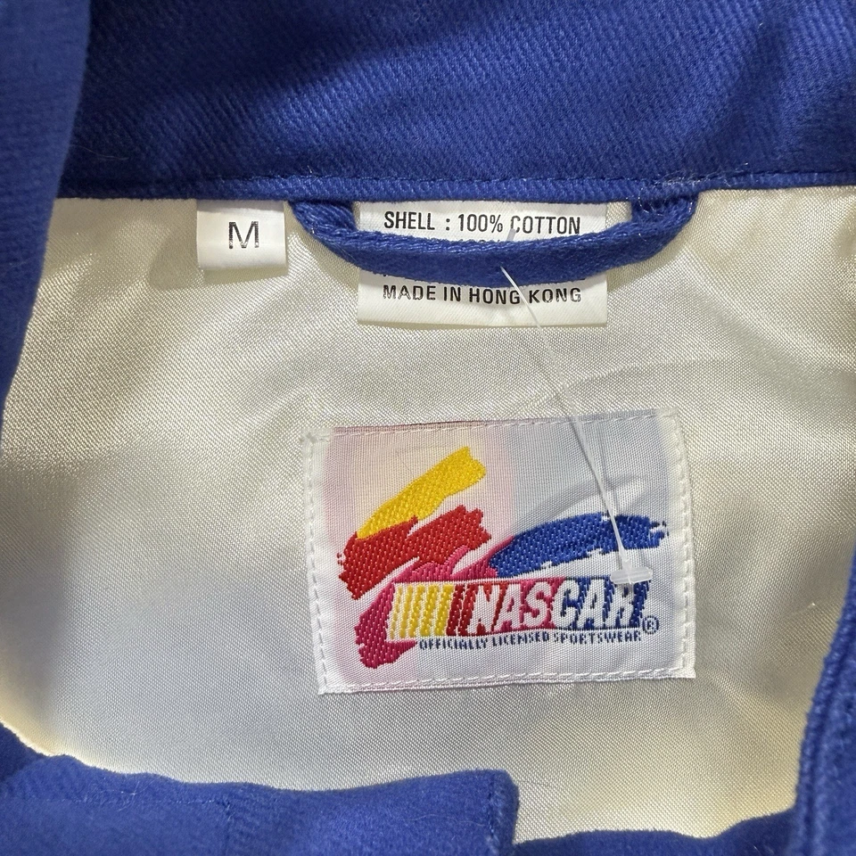 VTG NASCAR Miller Lite Rusty Wallace Racing Jacket M Blue White 2™ Embroidered - Image 3 of 4
