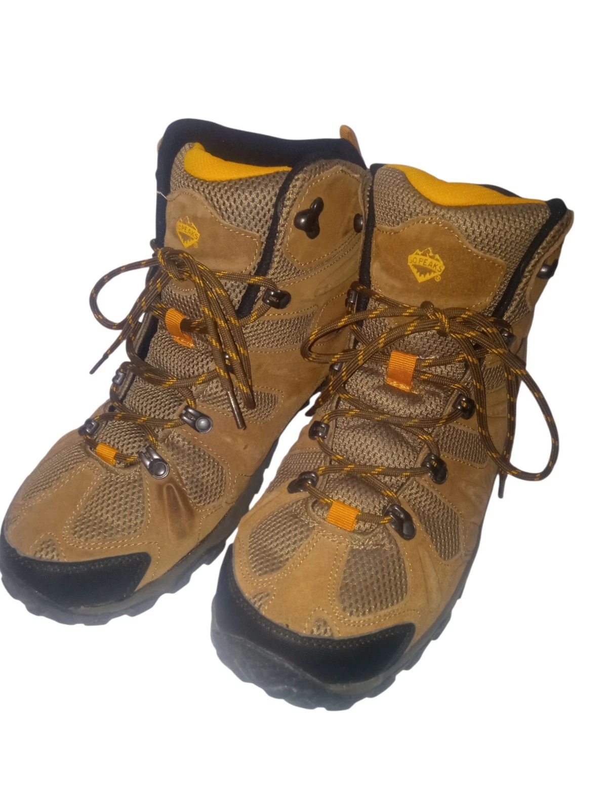 50 Peaks Hiking Boots MNFP43110001 Men's 12 Brown Suede Leather & Mesh Outdoors