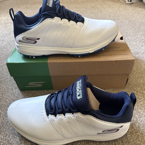 Skechers Herren Pro 4 Legacy Golfschuhe Wasserdicht Leder Spikes Größe UK 10