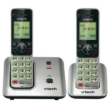 Vtech 80-8612-00 2 Handset Cordless Phone System CS6619-2 with Caller ID and ...