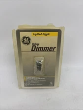 GE Deluxe Dimmer Clear Lighted Toggle Switch Single Pole Vtg 1988~ Free Shipping