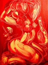 HOT NUDE   VIEW  ABSTRACT  ART  PAINTING BY MARK KAZAV