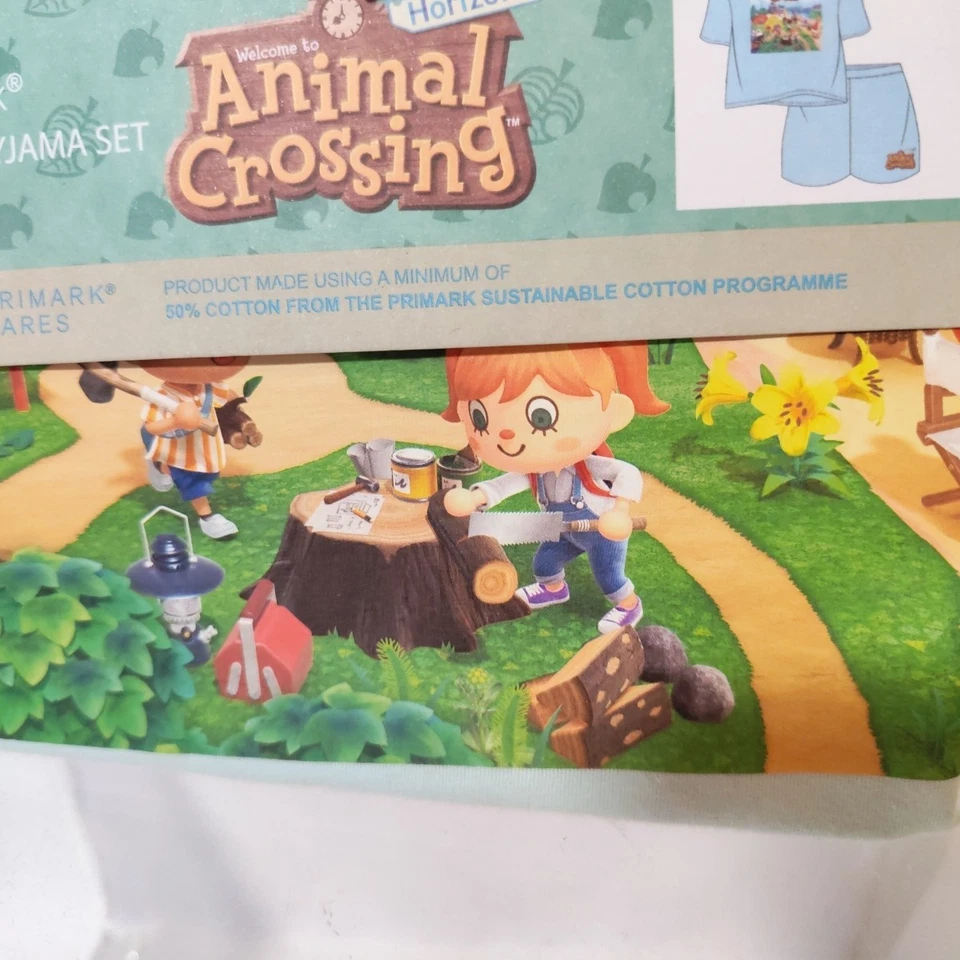 Animal Crossing New Horizons X Primark Pijama/Pijama Reino Unido 4-6 Nuevo con Etiquetas Nuevo Regalo Foto 3 de 4