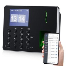 APP-Based Time Clock, Fingerprint  PIN Time Clocks for Employees Small