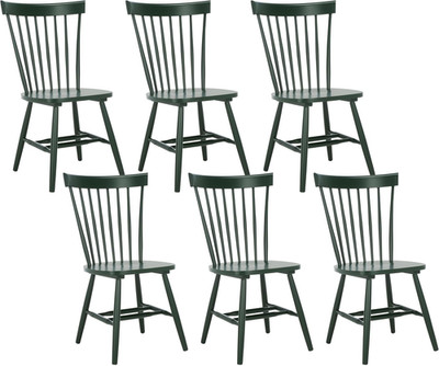 Parker Spindle Dining Chair Set of 6 - Garden Green - Classic Windsor Design