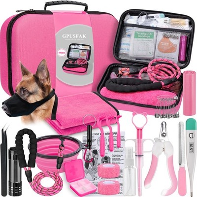 GPUSFAK Pet First Aid Kit for Dogs - Pet Emergency Kit for Camping Hiking Tra...