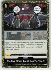 Holo The Five Elders Are at Your Service!!! OP13-096 R Carrying On His Wil