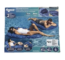 1 Pack Aqua Luxury Pool Lounger & Tanner, Pool Float