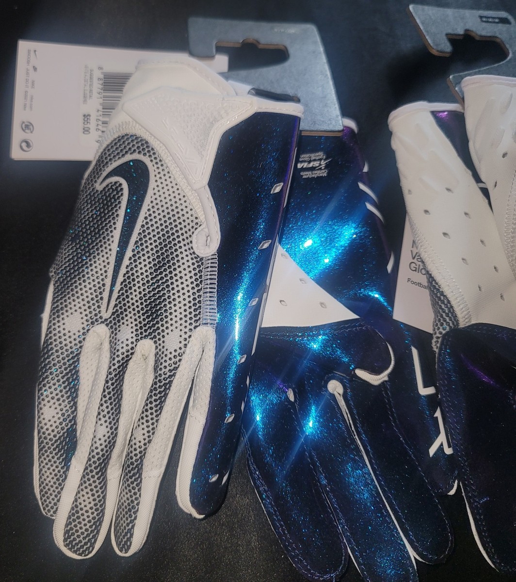 Nike Vapor Jet 8.0Football Gloves Purple Iridescent Men Medium, XL