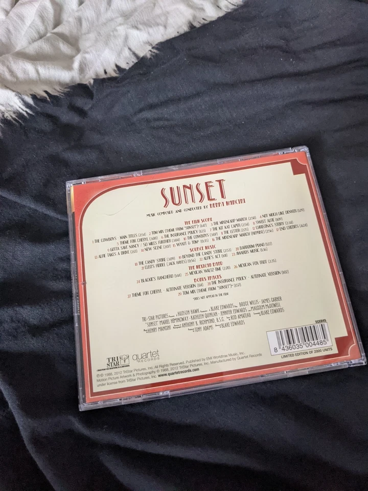 Sunset - Henry Mancini Complete Score Soundtrack - Limited 1000 1xCD RARE OOP Foto 3 de 4