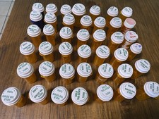 Lot 42 EMPTY Plastic Rx Pill Prescription Medicine Bottle Art Craft Storage