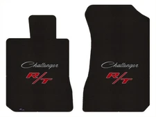 Lloyd Berber Front Mats for '70-71 Challenger w/Silver on Black w/ Red on Black 