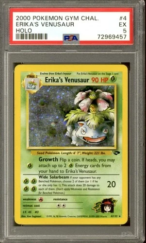 Pokemon Gym Challenge Erika's Venusaur 4/132 PSA 5