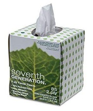 100 Recycled Facial Tissue, 2-Ply, White, 85 Sheets/Box, Pack Of 6
