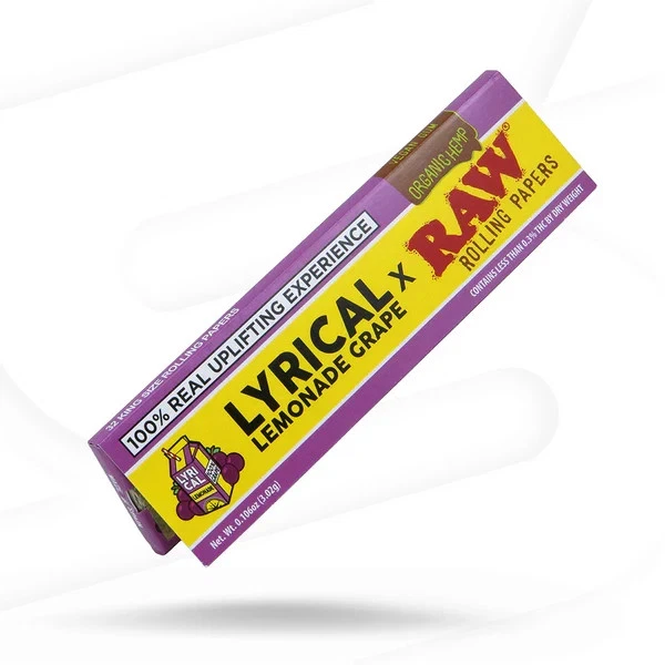 🍇 50 X RAW LYRICAL LEMONADE GRAPE KING SIZE WIDE ORGANIC HEMP PAPERS 🍇 50PK 🍇 - Image 4 of 4