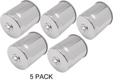 Drag Specialties 5 Chrome Oil Filter W/ Nut fits 1980-21 Harley Touring Softail