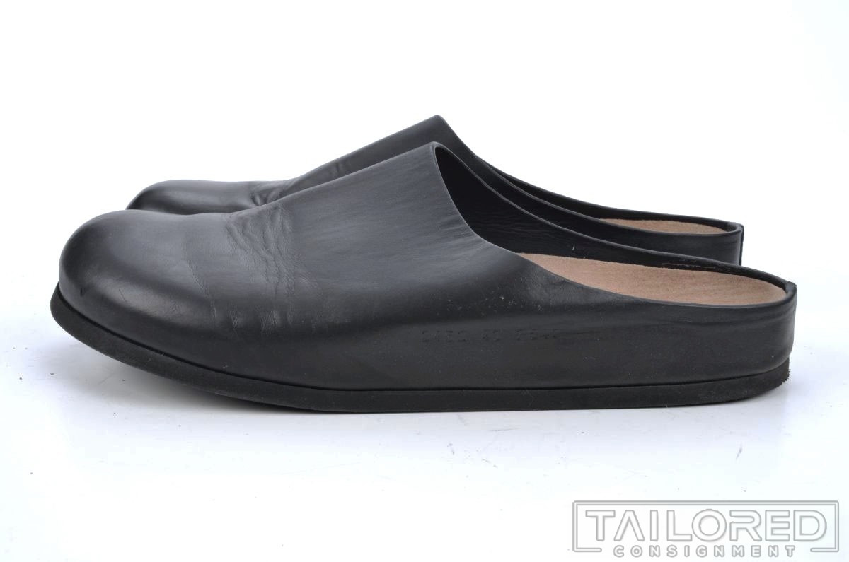 COMMON PROJECTS Solid Black Leather Mens Clog Mul… - image 4