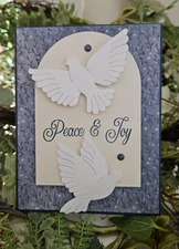 CARD KIT - DOVE  PEACE & JOY KIT MAKES 4 CARDS XS.407