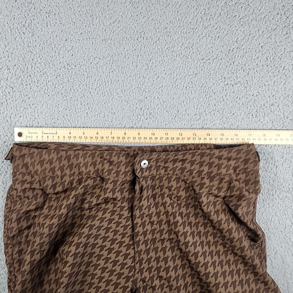 Fox Racing Shorts Mens 34 Brown Y2K Houndstooth Mountain Bike MTB Skater Pad - Image 3 of 4