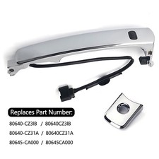 For 2010-2013 Nissan Rogue Chrome Front Left Driver Side Door Handle Smart Entry