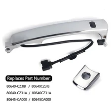 For 2010-2013 Nissan Rogue Chrome Front Left Driver Side Door Handle Smart Entry