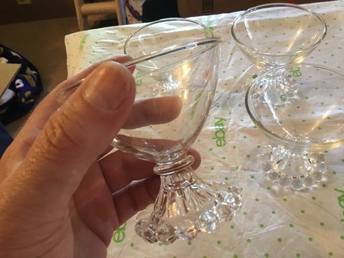Knob Glass desert cups - Picture 2 of 3
