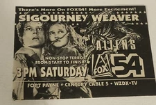 Aliens Vintage Print Ad TV Advert Sigourney Weaver Paul Reiser TPA23