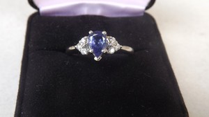 034-HOLIDAY-SPECIAL-034-PT900-Platinum-Natural-Tanzanite-Genuine-Diamond-Ring-Size-7