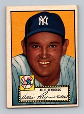 1952 Topps #67 Allie Reynolds (Black Back) VG-VGEX Vintage Baseball Card