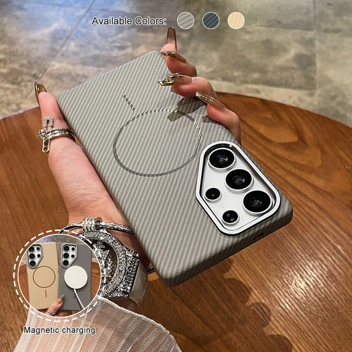 For Samsung Galaxy S25 S24 MagSafe Case Magnetic Carbon Fiber Shockproof Cover - Picture 11 of 17