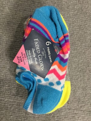 Faded Glory Baby Girl's Lightweight No Show 33003010 Socks Pairs