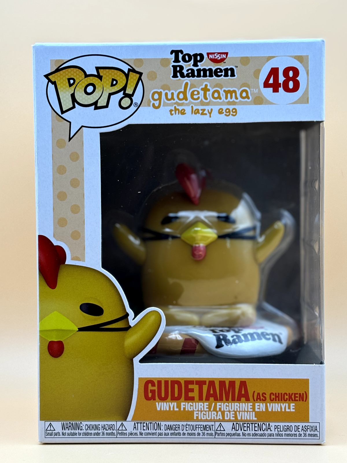 En Oferta Funko Pop Gudetama (Como Pollo) Top Ramen Gudetama 48 Con Protector - P60