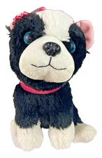 Mattel Barbie Cat Black & White Kitten soft plush 11" talking Just Play