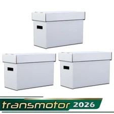 3Pcs Short Comic Book Storage Boxes Holds 150-175 Stackable Archival Cardboard