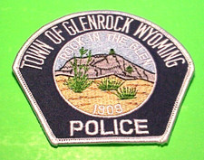 GLENROCK  WYOMING  " ROCK IN THE GLEN "   4 x 4 1/2" POLICE PATCH  FREE SHIPPING