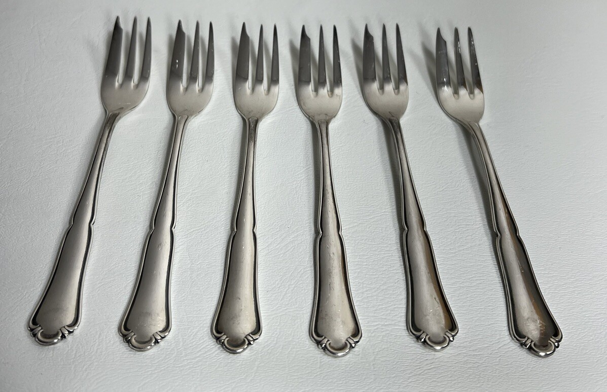 6 Bruckmann 90 Solitude Silver Plated Silverware Dessert Pastry