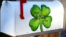 Mailbox Magnet (Partial Cover) Shamrock Happy St. Patrick's Day Mail Box