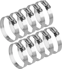 2" Hose Clamps Worm Gear Duct Clamps Fuel Line Hose Pipe Clamp Dryer Vent Hose