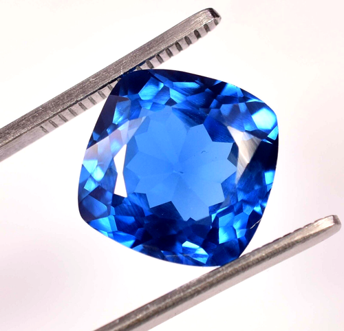Zaffiro Blu Londra Naturale 19,15 Ct Certificato Taglio Cuscino AAA Gemma Sciolta