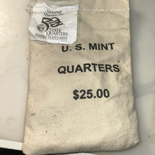 Jido “Jack”s Maine D Unopened bag US Mint 100 Quarters $25Face Val LoBid Free SH