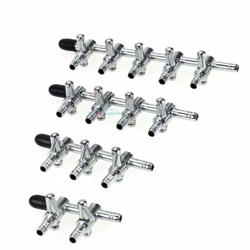 Aquarium 2/3/4/5 Ways Gang Valve Manifold Air Flow Control Distributor Air Pump