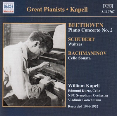 Beethoven-Piano concerto No. 2/ Schubert-Waltzes/ Rachmaninov-Cello sonata - CD
