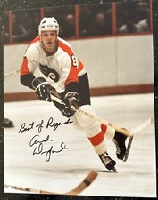 PHILADELPHIA FLYERS: Andre Dupont Autograph 8x10 Color Pic signed In 1994 FS