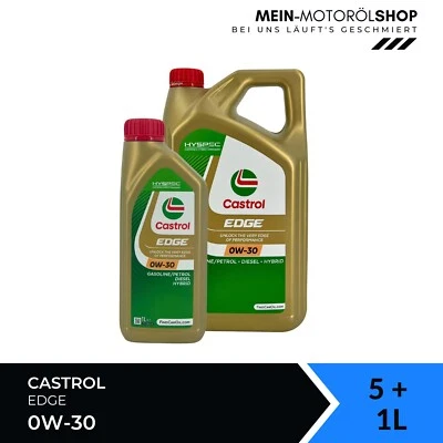 Castrol Edge 0W-30 MB 229 BMW Longlife-04 Opel 5+1 Liter = 6 Liter