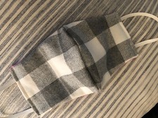 Plaid Face Mask  Reusable  Reversible  Washable