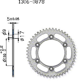 IGM Silver Rear Sprocket CPI SM 50 ULTIMATIVE 1306-0892-62T - Picture 1 of 1