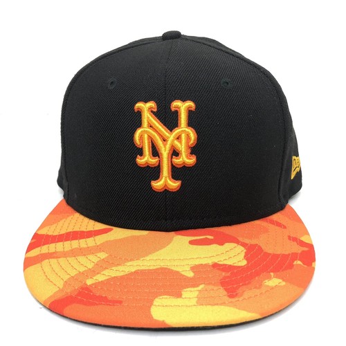 New York Mets Snapback Hat New Era 9Fifty Fire Camo - Picture 2 of 11